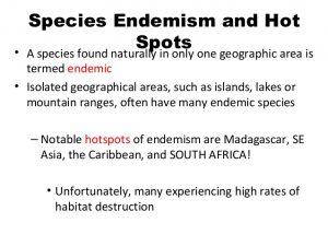 WBCS Endemism - Botany Notes IMAGE
