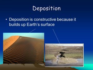 WBCS Deposition Of Earth’s Material - General Science Notes IMAGE