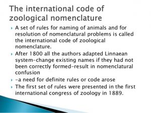 WBCS Zoological Nomenclature - Zoology Notes IMAGE