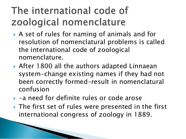 WBCS Zoological Nomenclature - Zoology Notes IMAGE