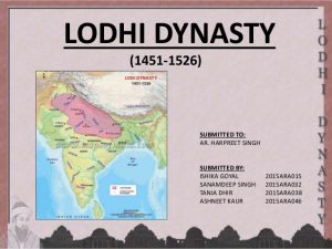 WBCS Downfall Of Lodhi Dynasty - History Notes IMAGE