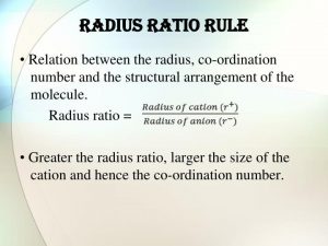 WBCS Radius Ratio Rule - Physics Notes IMAGE
