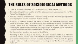 WBCS Sociology Notes On - Rules Of Sociological Method IMAGE