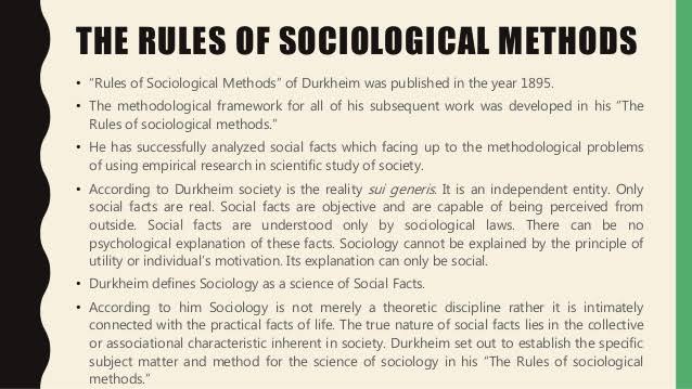 WBCS Sociology Notes On - Rules Of Sociological Method IMAGE