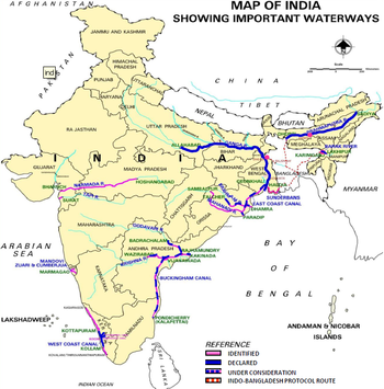 WBCS National Waterways in India – NCERT Notes IMAGE