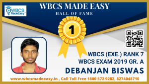 debanjan biswas wbcs exe 2019